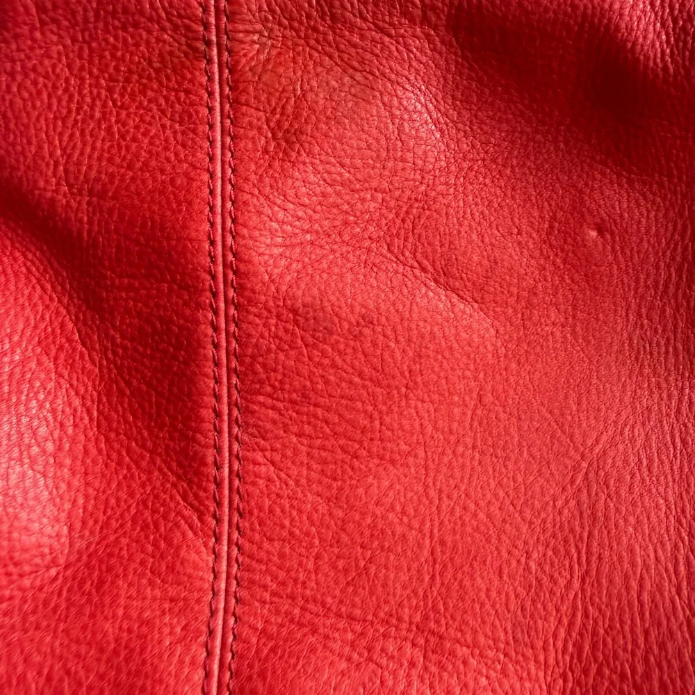 Lucky Brand Y2K Vintage Red Leather Slouchy Hobo Bag